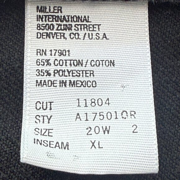 Rockies Womens Black Denim High-Waisted Stretch Jeans Size 20W Western Style Vin - Picture 5 of 6